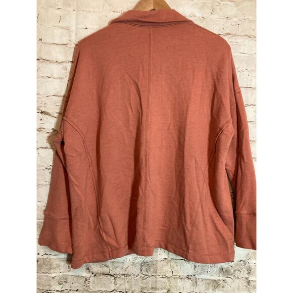 Rae Mode Sweatshirt Womens Small Dark Mauave Pockets Athletic Athleisure Cotton - Picture 10 of 12